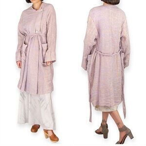 Raquel Allegra Cropped Trench Coat Lilac sz 0